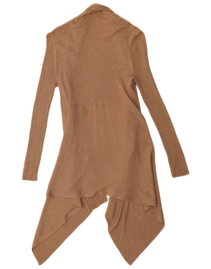 Marks & Spencer Pull cardigan asymétrique pour femme UK 12 Marron moyen