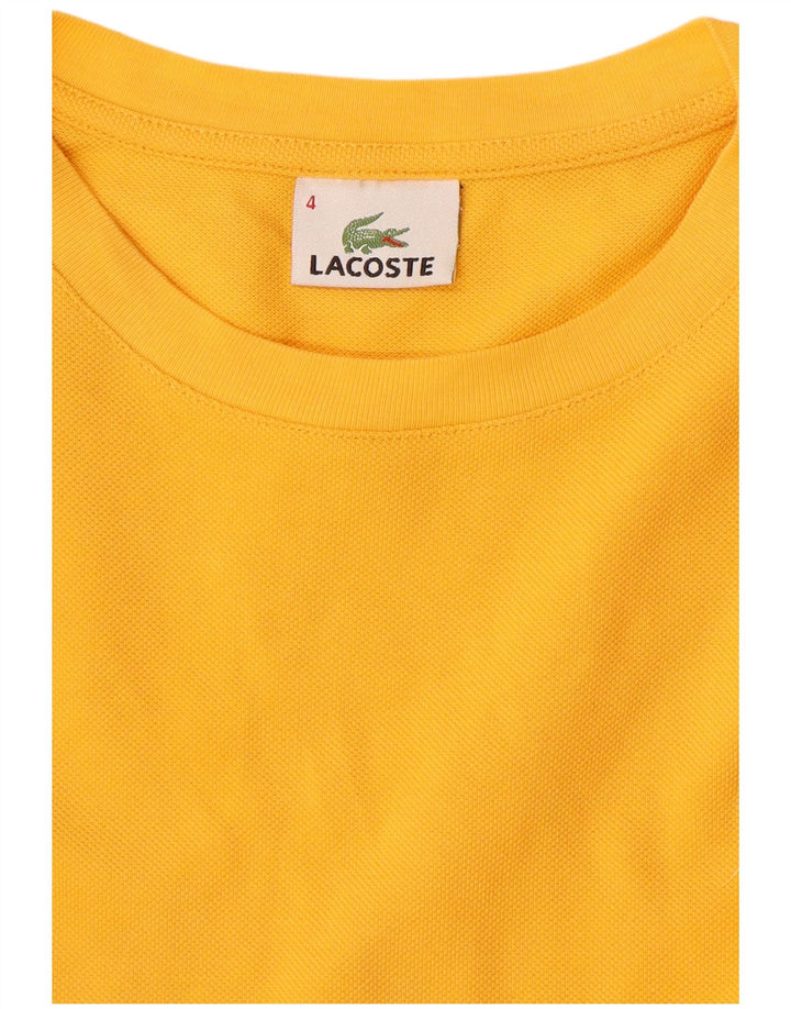 Lacoste T-Shirt Homme Top Taille 4 Coton Jaune Moyen