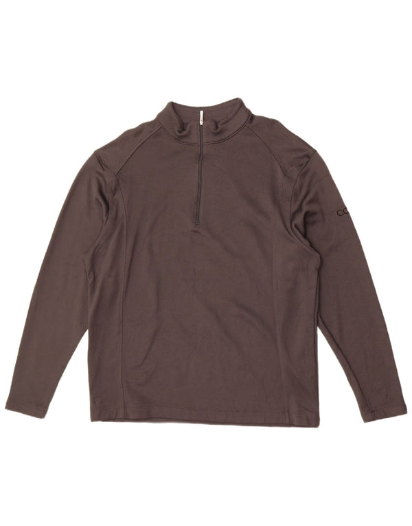 Nike Haut de survêtement à col zippé pour homme Grand coton noir