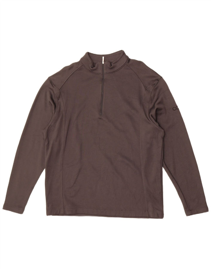 Nike Haut de survêtement à col zippé pour homme Grand coton noir