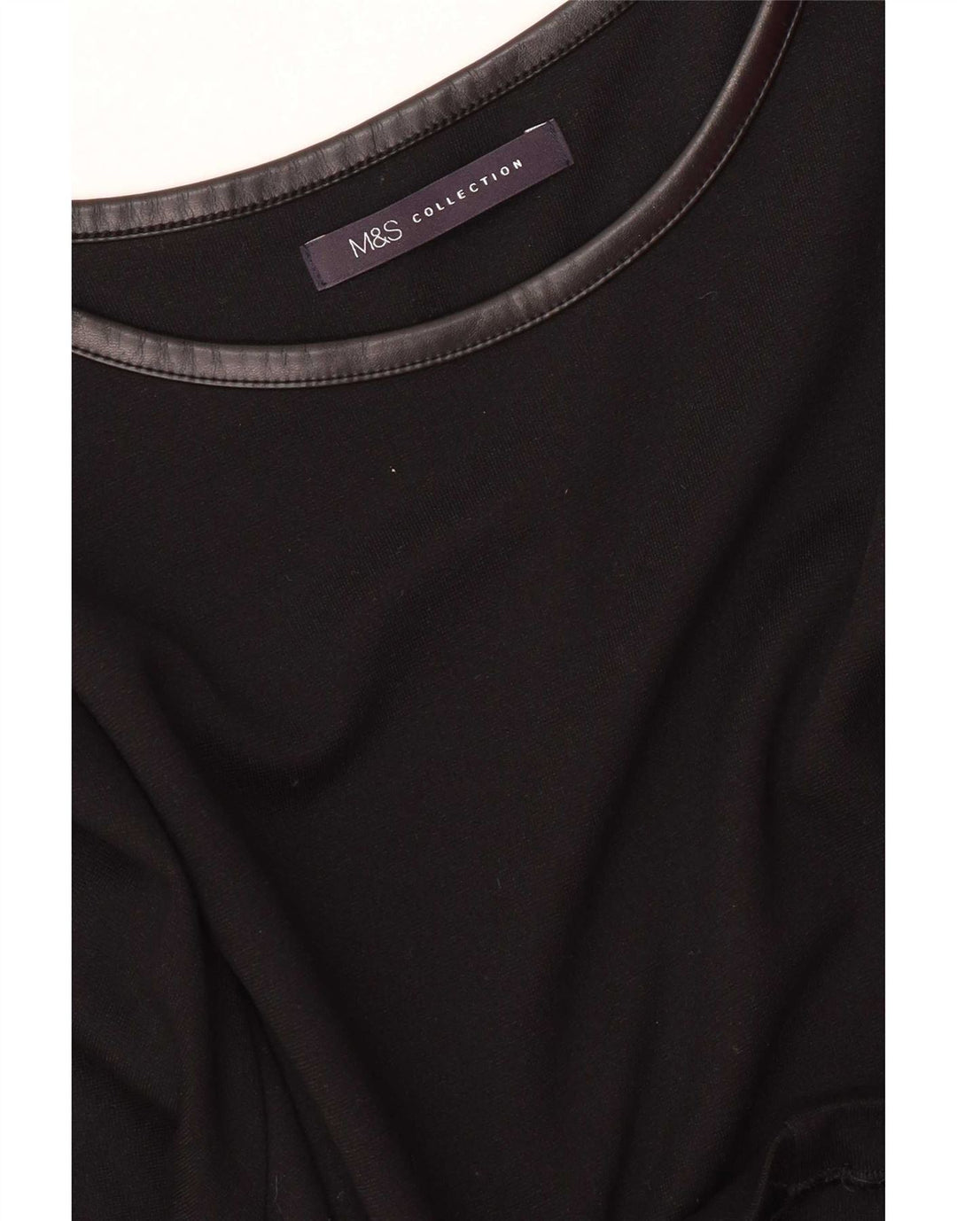 Marks & Spencer Robe droite à manches longues pour femme UK 16 Large Noir