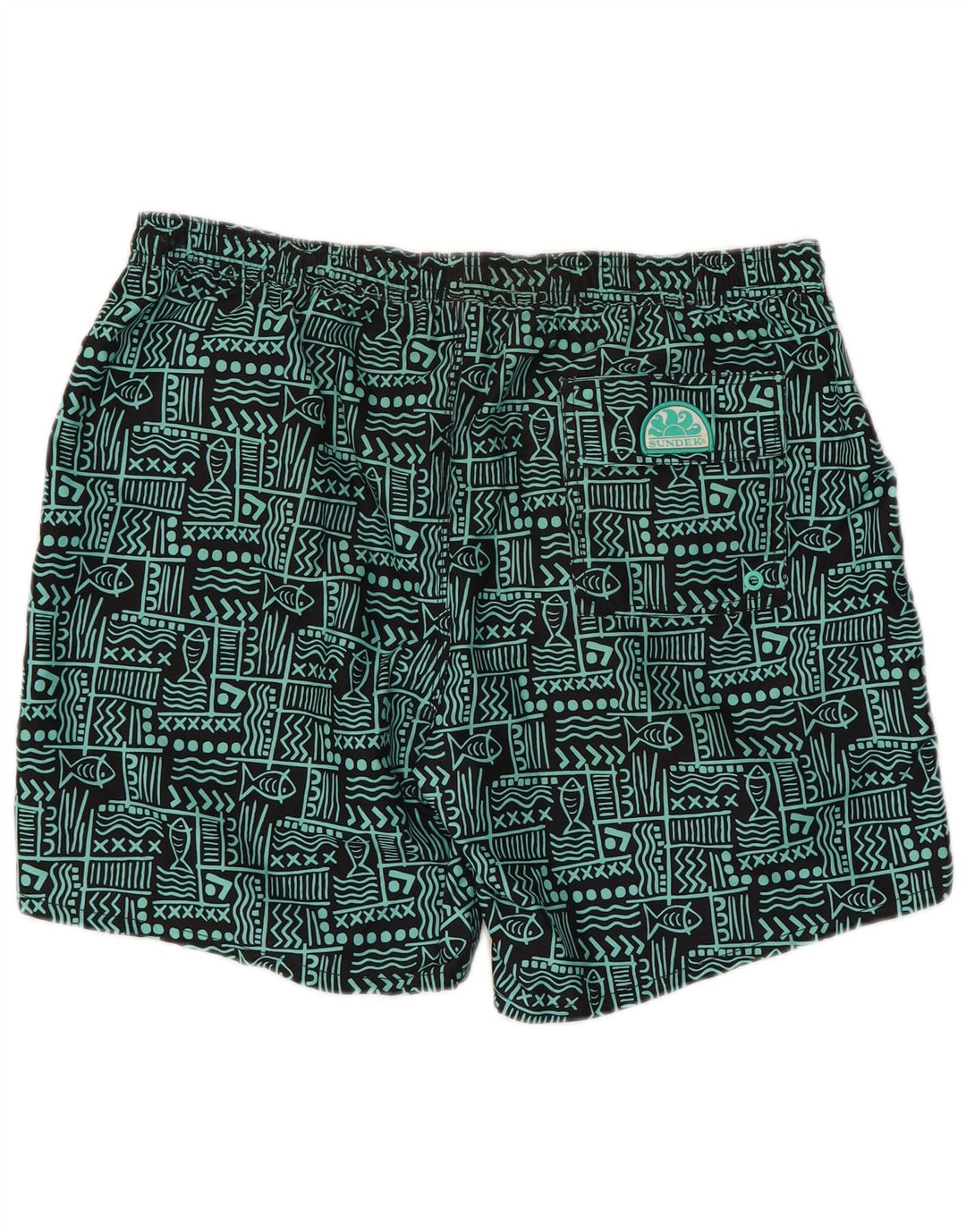 Sundek Short de Bain Homme XL Noir Géométrique Polyester