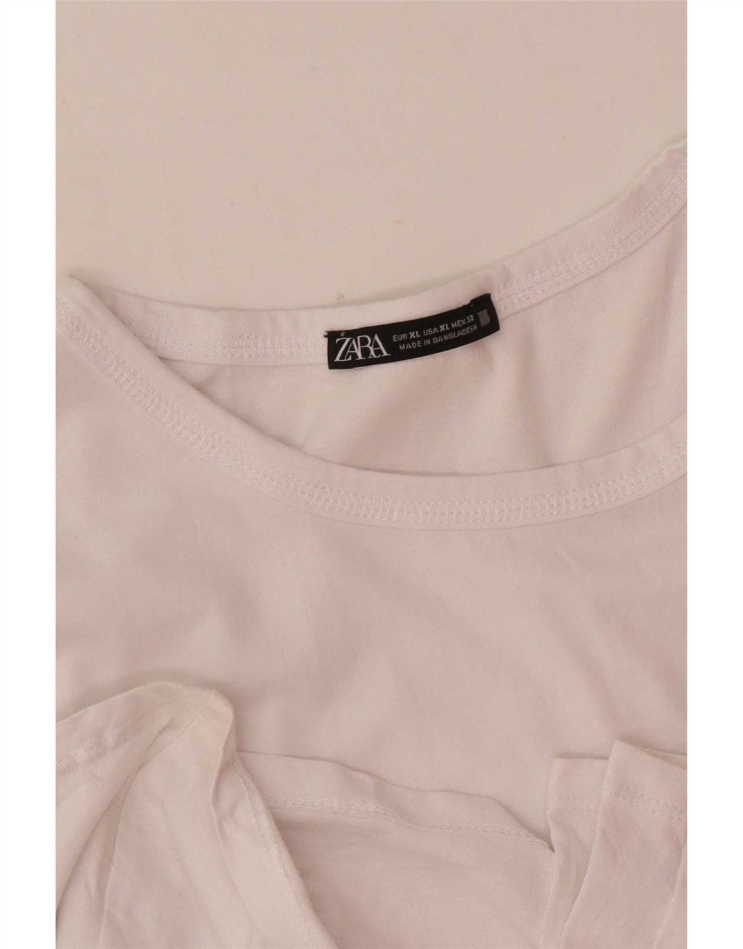Zara Femme Top Manches Longues UK 18 XL Blanc
