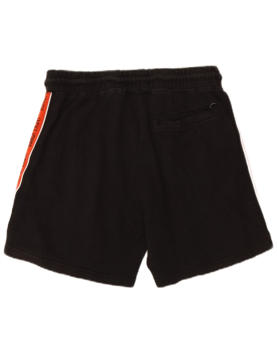 JACK & JONES Short de Sport Graphique Homme Noir Moyen en Coton Colorblock