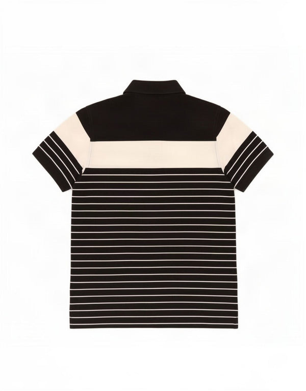 Tommy Hilfiger Polo graphique coupe slim pour homme, petit, rayé noir