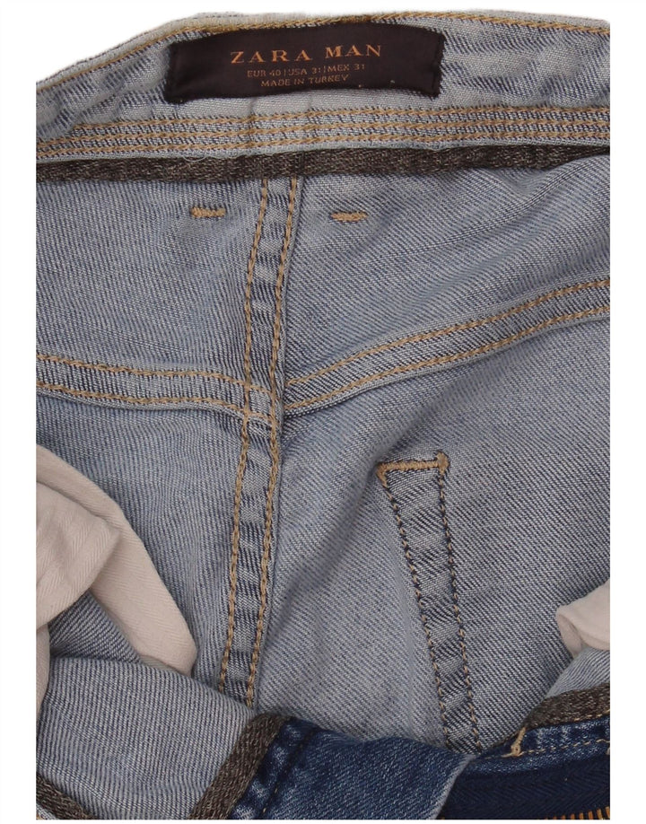 Zara Jean Slim Homme EU 40 Moyen W31 L31 Bleu
