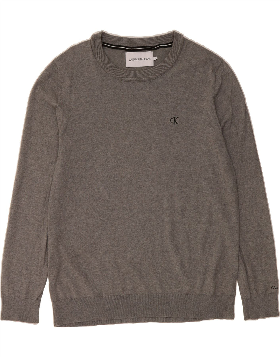 CALVIN KLEIN JEANS Mens Sweatshirt Jumper 2XL Grey Cotton Vintage Calvin Klein Jeans and Second-Hand Calvin Klein Jeans from Messina Hembry 