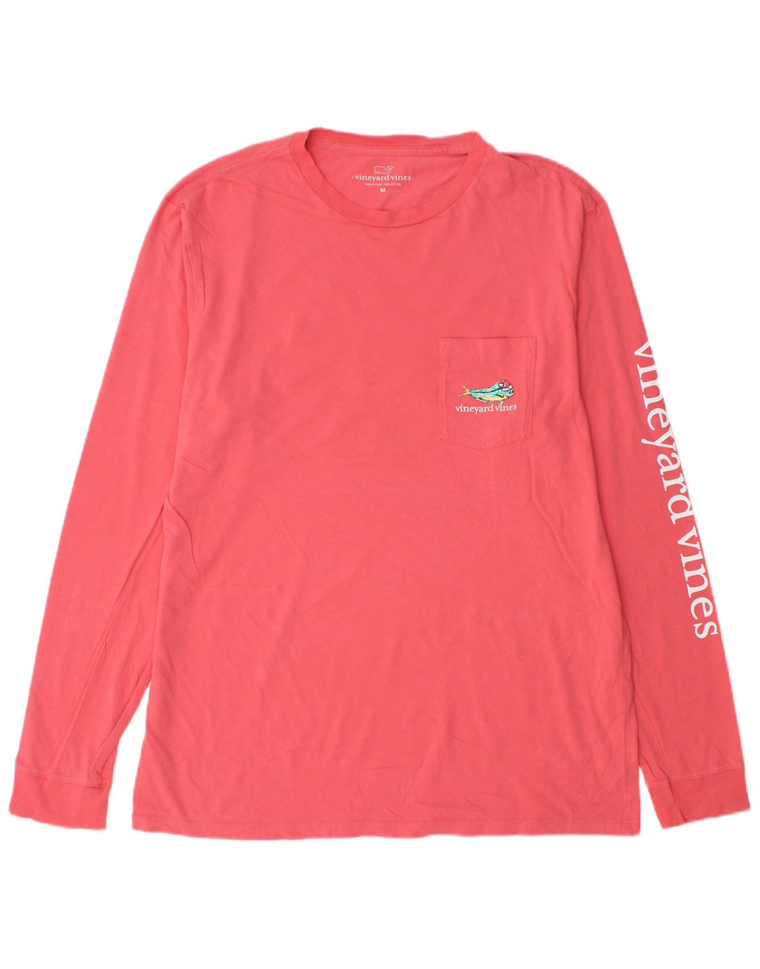 Vineyard Vines Haut graphique à manches longues pour homme en coton rose moyen