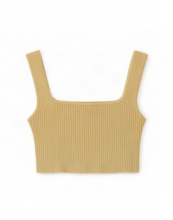 Zara Haut court sans manches pour femme UK 44 Large Viscose Jaune