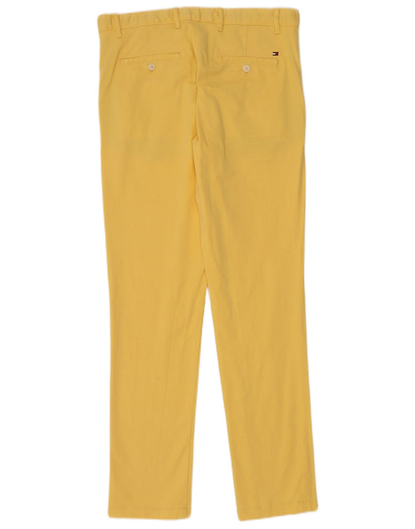 Tommy Hilfiger Mens Slim Chino Trousers W31 L32 Yellow Cotton