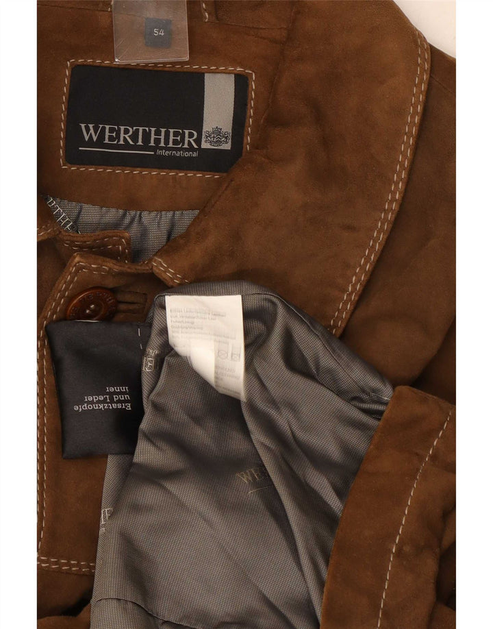 Werther Veste en Daim Homme IT 54 2XL Cuir Marron