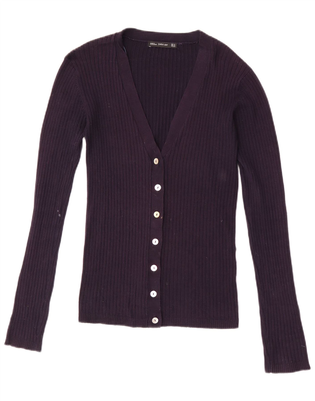 Zara Cardigan Femme Pull UK 12 Violet Moyen
