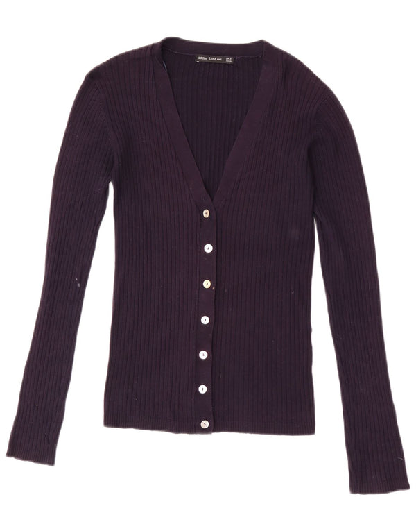 Zara Cardigan Femme Pull UK 12 Violet Moyen