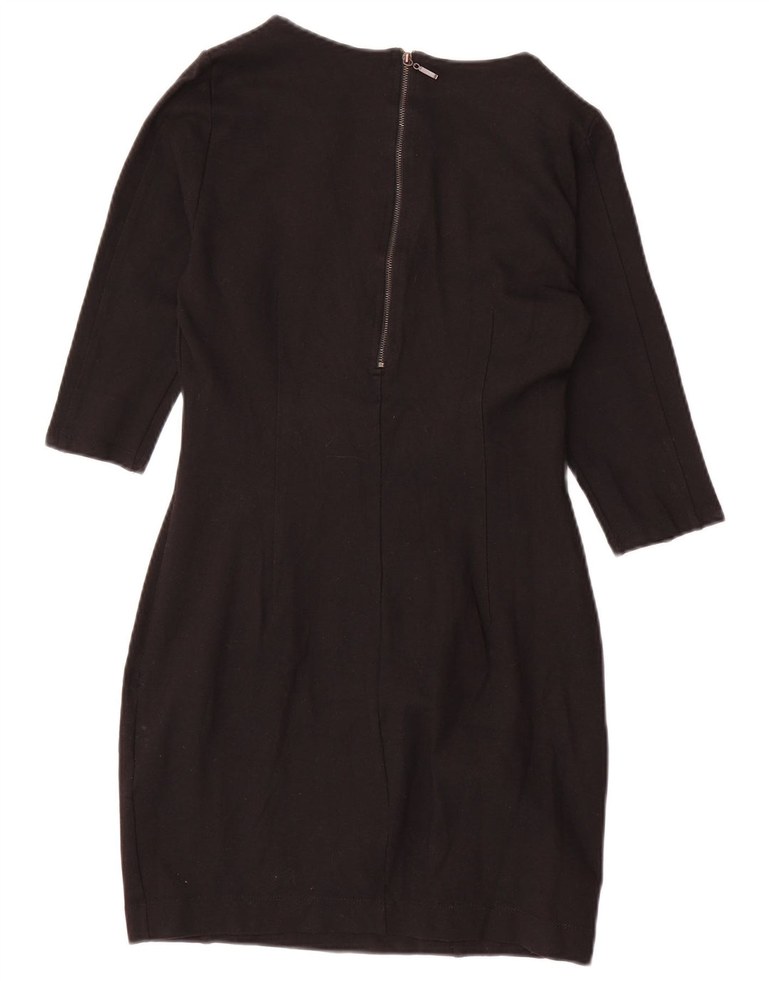 Zara Robe fourreau à manches 3/4 pour femme UK 18 XL Noir Polyester