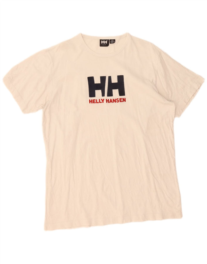 Helly Hansen T-Shirt Graphique Femme Top 2XL Coton Blanc