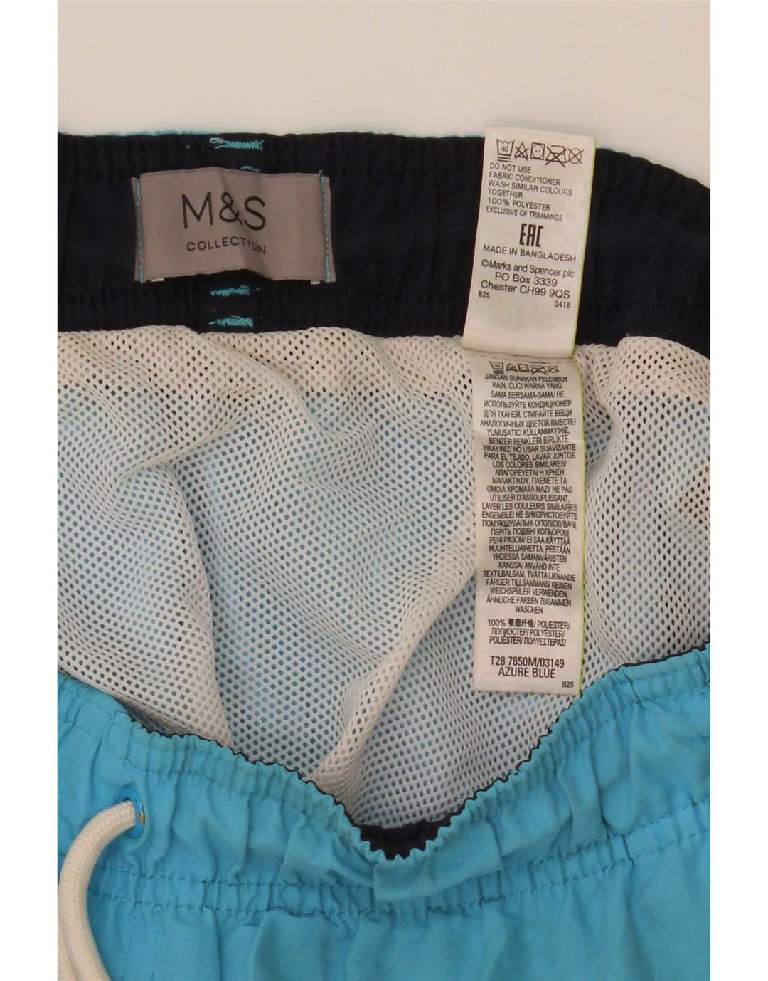 Marks & Spencer Short de bain homme grand bleu polyester