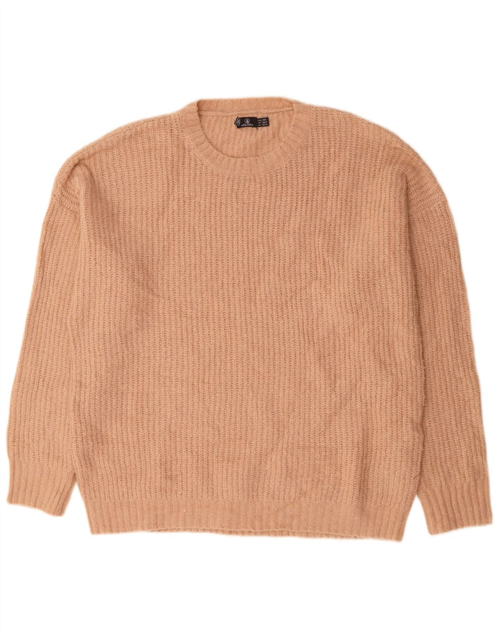 Volcom Pull surdimensionné à col rond pour femme UK 12/14 Rose moyen