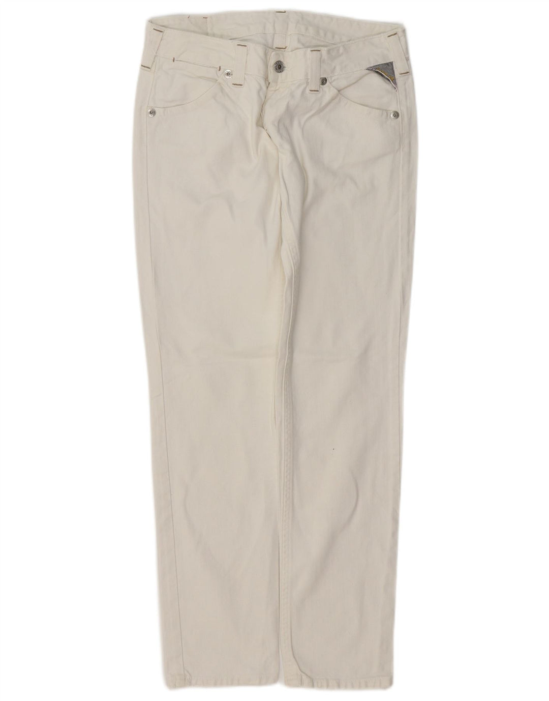 REPLAY Jean droit Femme W29 L30 Blanc Coton