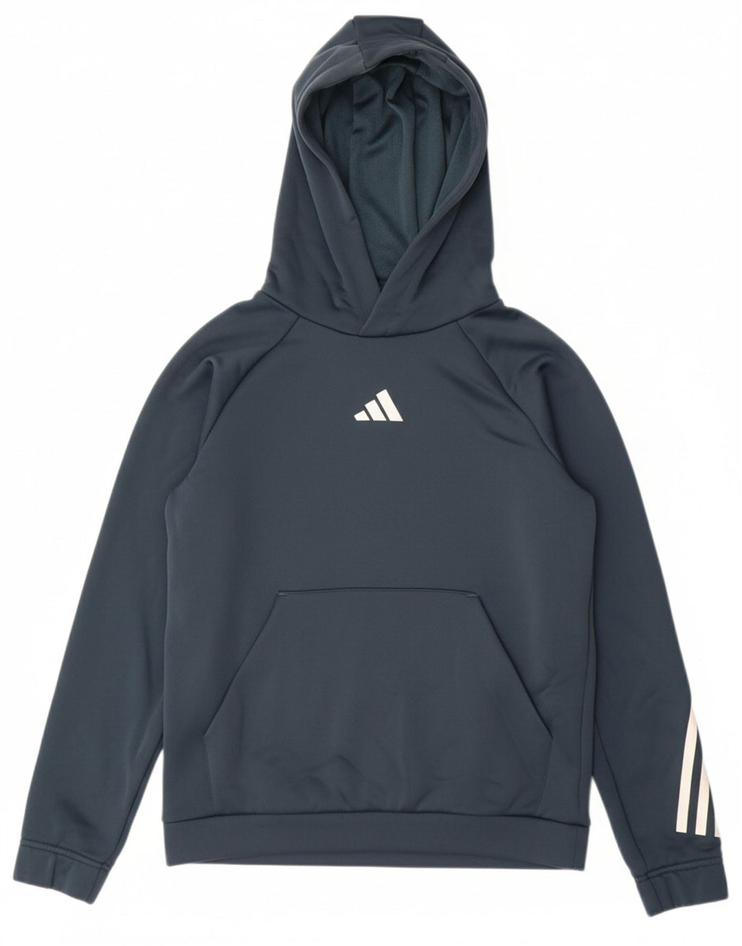 ADIDAS Boys Hoodie Jumper 11-12 Years Green Polyester