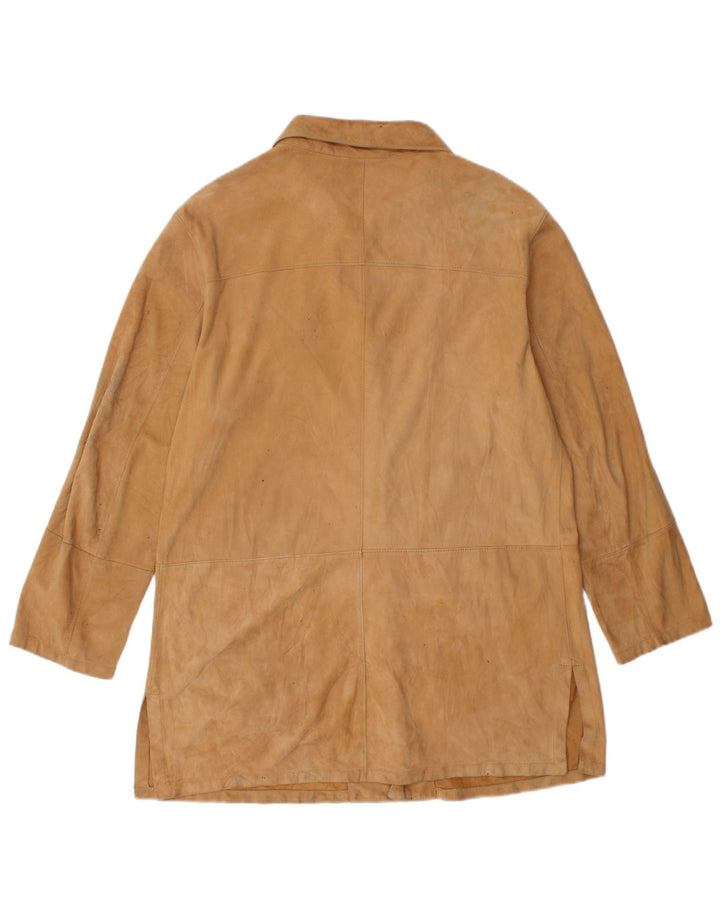 GIMO'S Veste en daim pour femme UK 12 Beige moyen