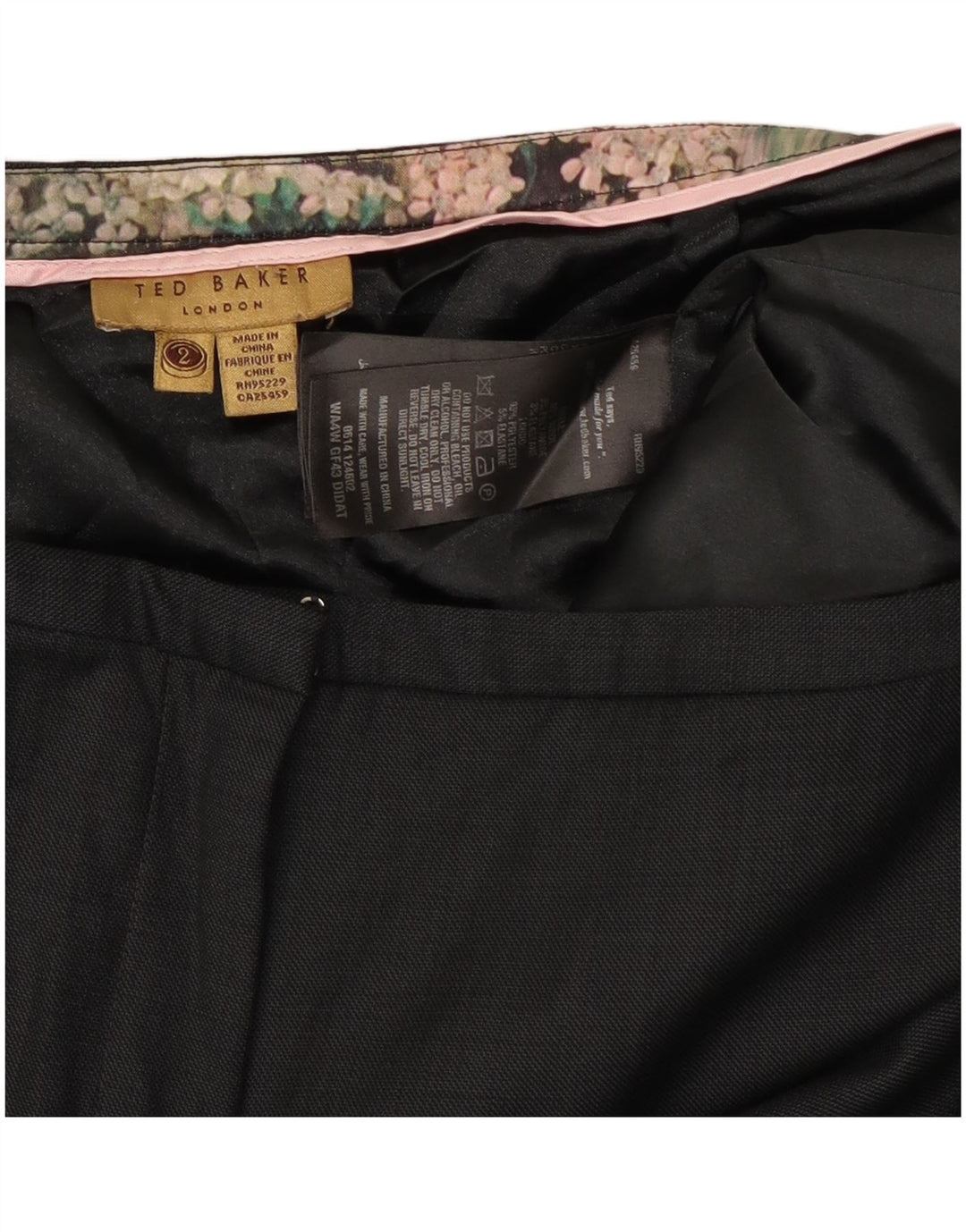 Ted Baker Pantalon de costume slim pour femme Taille 2 Small W30 L28 Laine noire