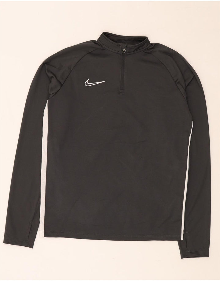 NIKE Haut de survêtement Dri Fit pour garçon avec col zippé 13-14 ans XL Gris