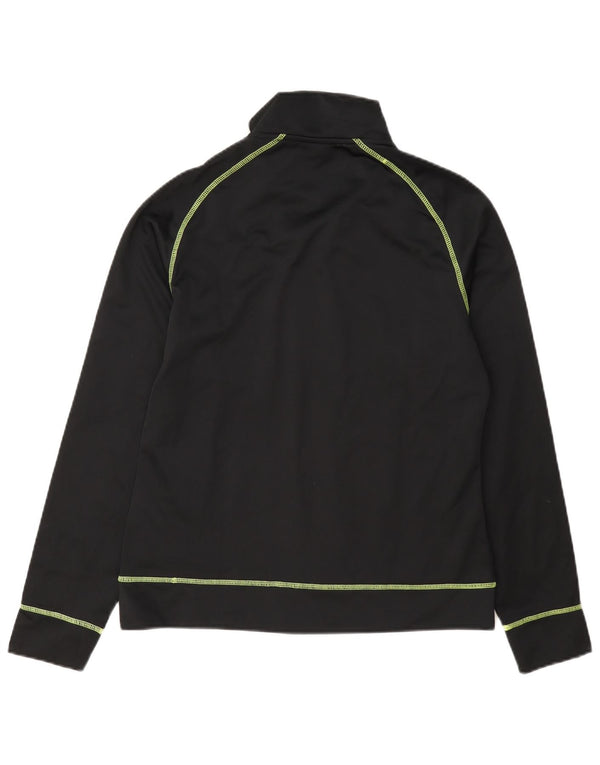 Asics Veste de survêtement pour femme UK 12 Medium Noir Polyester