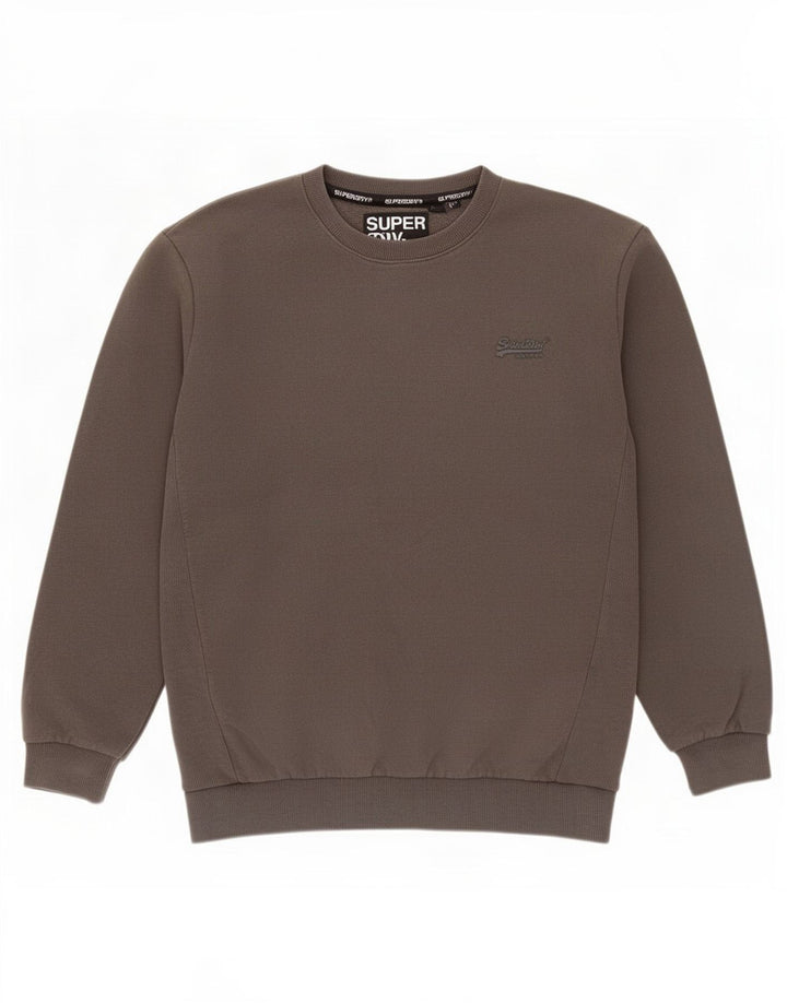 Superdry Sweat-shirt surdimensionné pour femme UK 8 Small Gris Coton