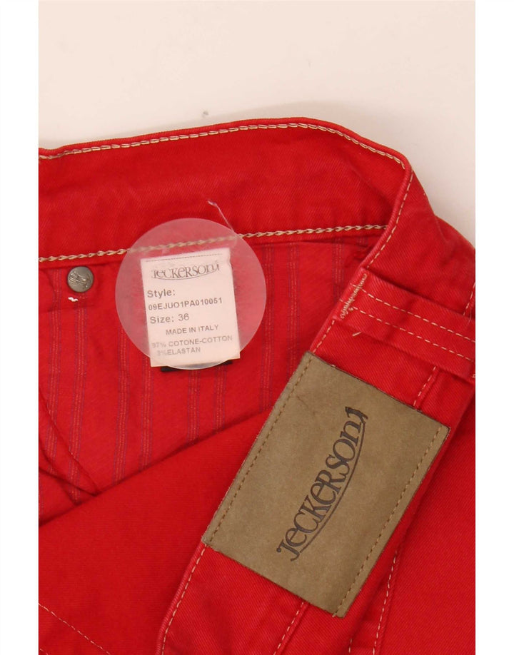 Jeckerson Jean Slim Homme W36 L34 Rouge Coton