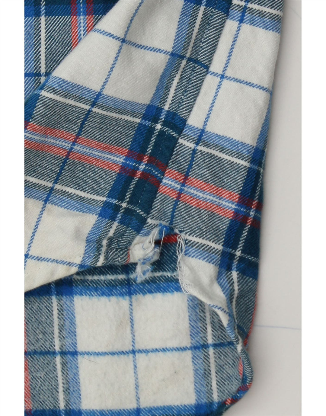 BONOBOS Chemise en flanelle pour homme, coupe standard, en coton à carreaux bleu moyen