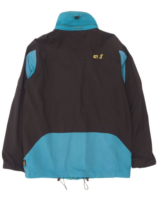 Jack Wolfskin Veste de Pluie Homme UK 44/46 XL Bleu Colorblock Polyamide