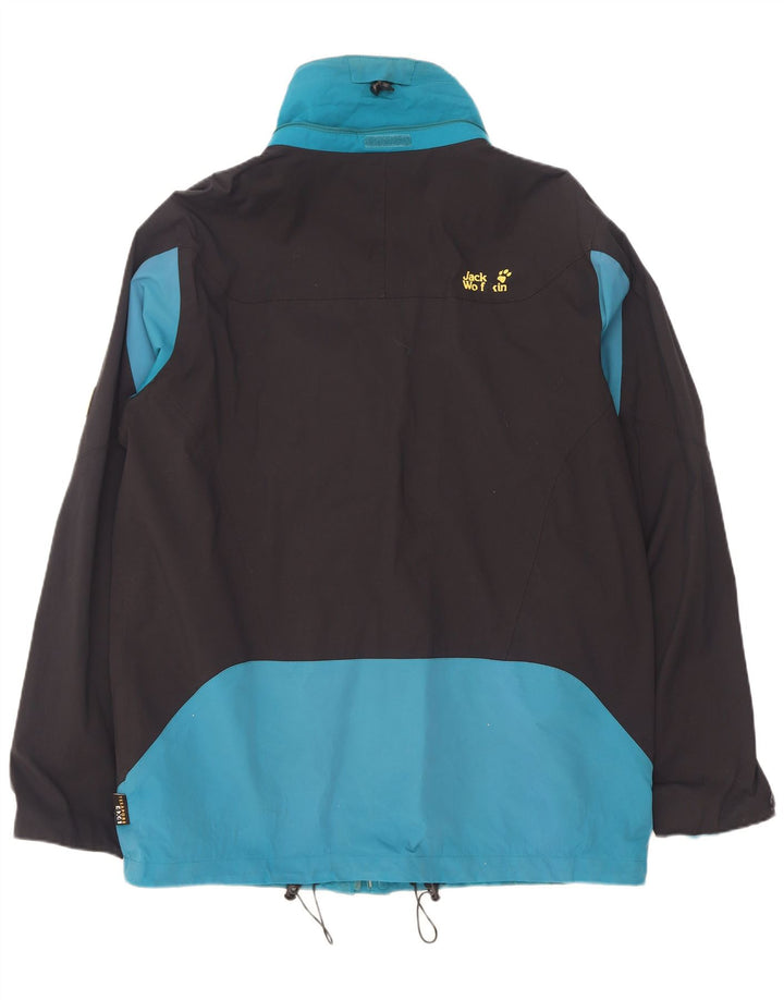Jack Wolfskin Veste de Pluie Homme UK 44/46 XL Bleu Colorblock Polyamide