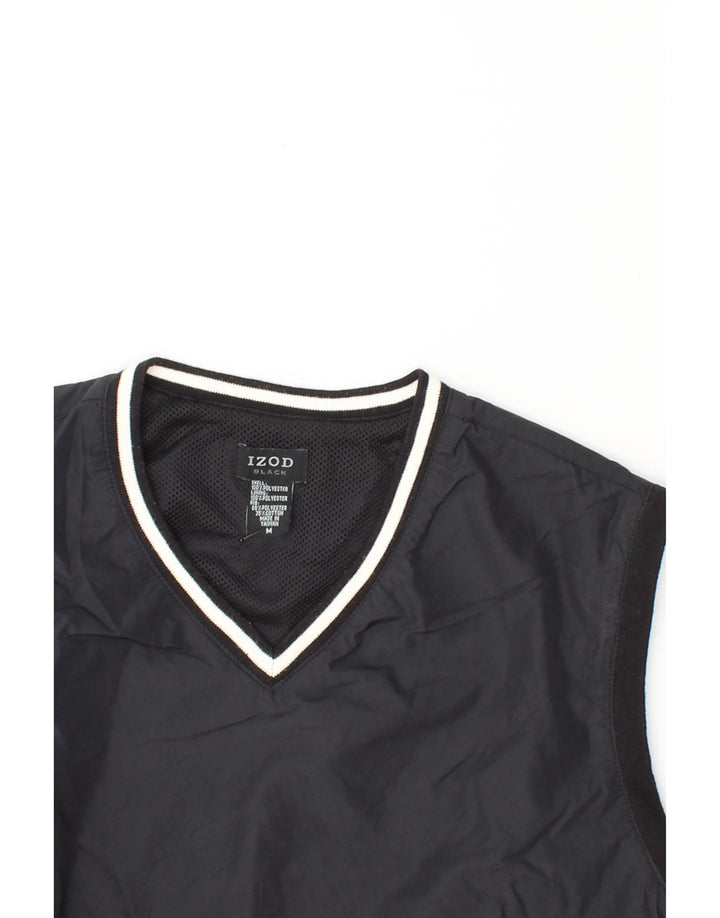IZOD Mens Sleeveless Pullover Tracksuit Top Medium Black Polyester Vintage Izod and Second-Hand Izod from Messina Hembry 