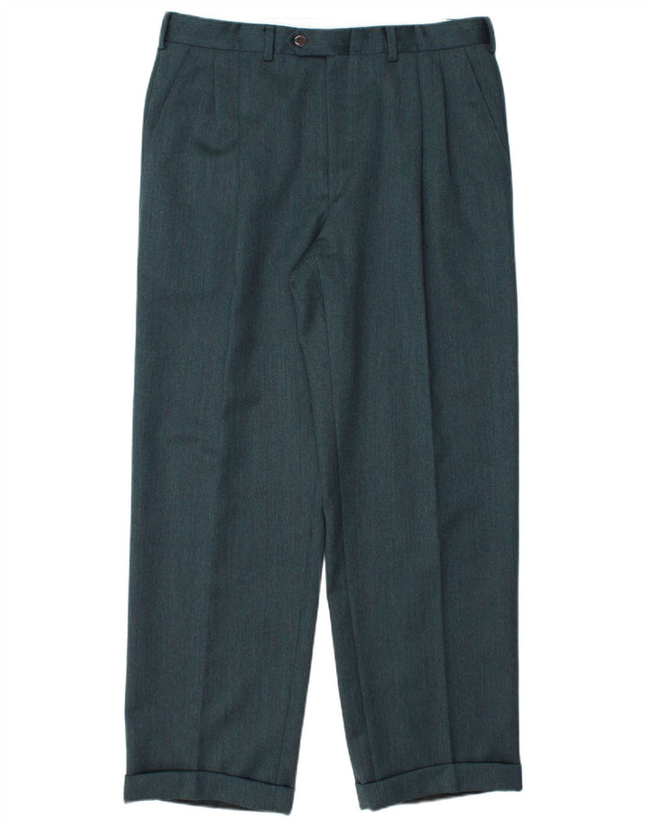 ANGELICO Costume 2 pièces croisé pour homme IT 50 Large W34 L30 Vert