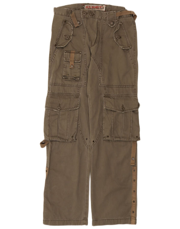 Alcott Pantalon cargo droit pour homme IT 46 Small W32 L33 Vert Coton