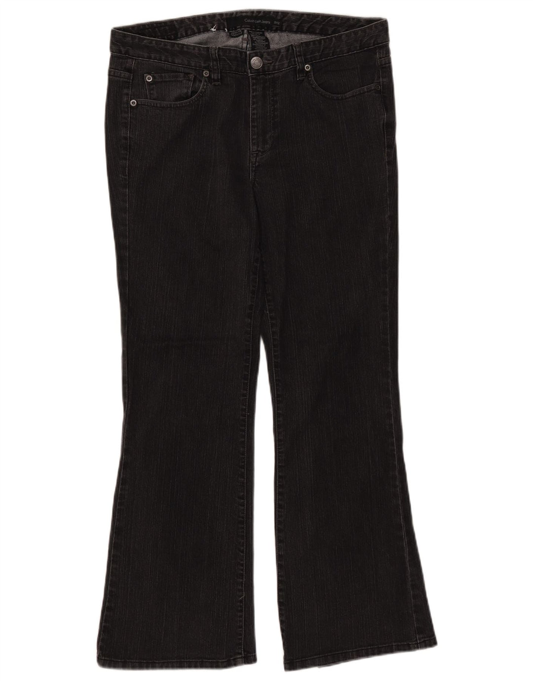 CALVIN KLEIN Jean Bootcut Ultimate Femme W31 L28 Coton Noir