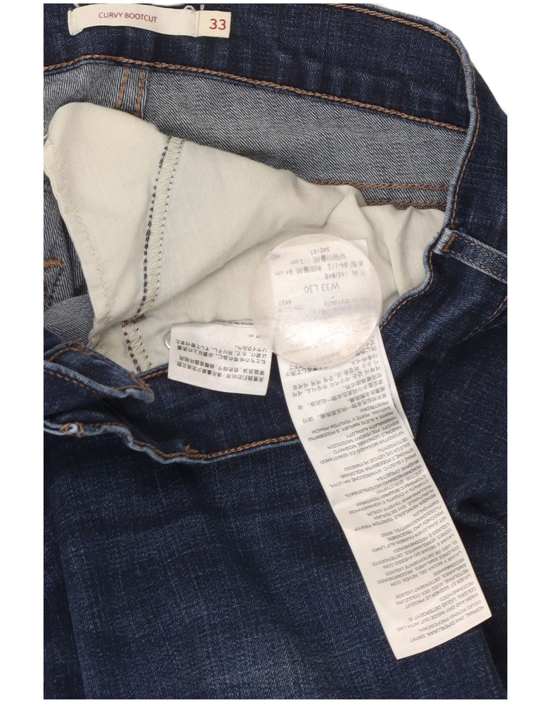 Levi's Jean Bootcut Curvy Femme W33 L30 Bleu Coton