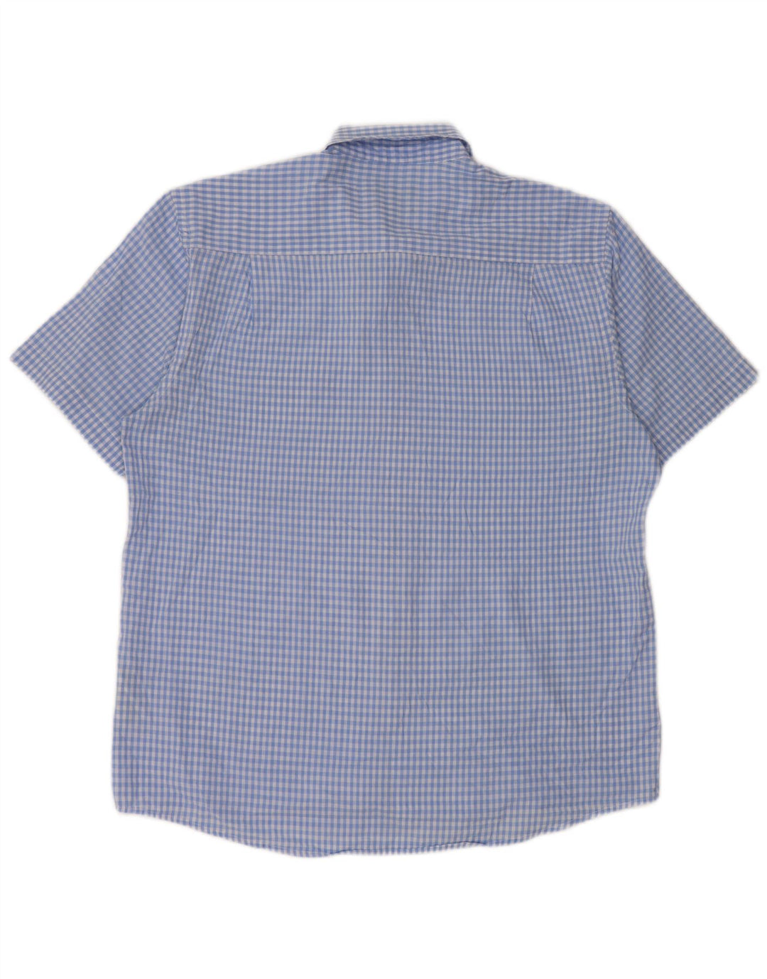 PIERRE CARDIN Chemise à manches courtes pour homme, coupe régulière, XL, bleu vichy