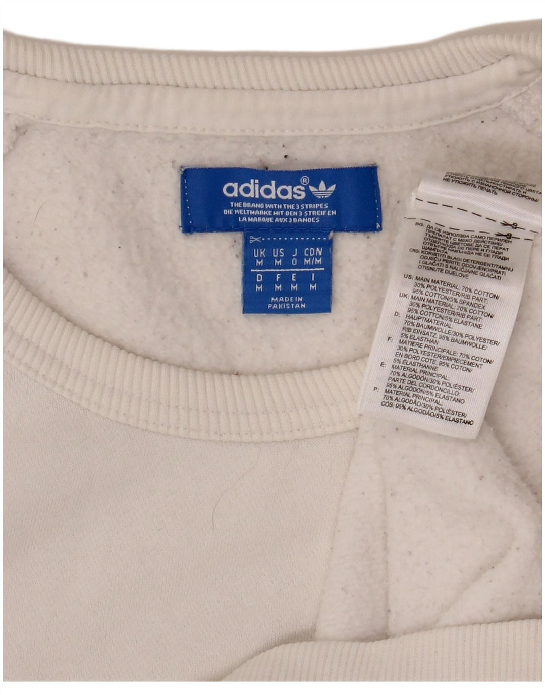 ADIDAS Sweat-shirt graphique pour homme en coton blanc moyen