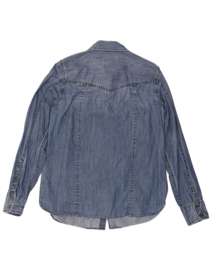Orvis Chemise en jean pour femme UK 10 Petit coton bleu
