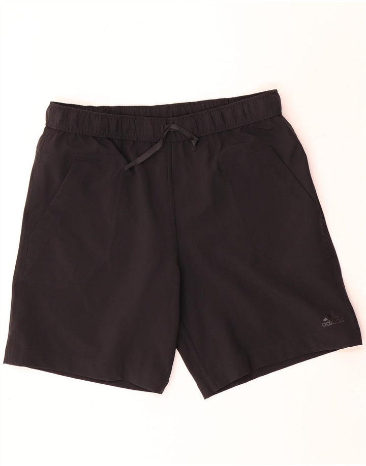 Adidas Short de sport réversible pour homme, grand, gris, color block, polyester