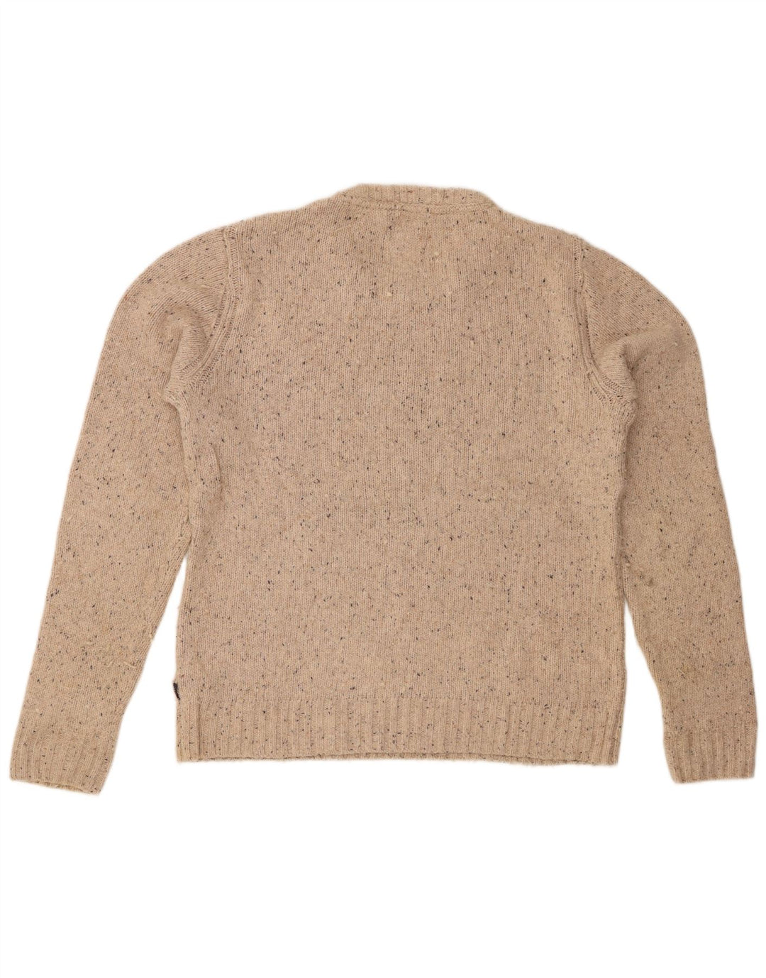 FAT FACE Pull Col Rond Homme Beige Moyen Moucheté Coton