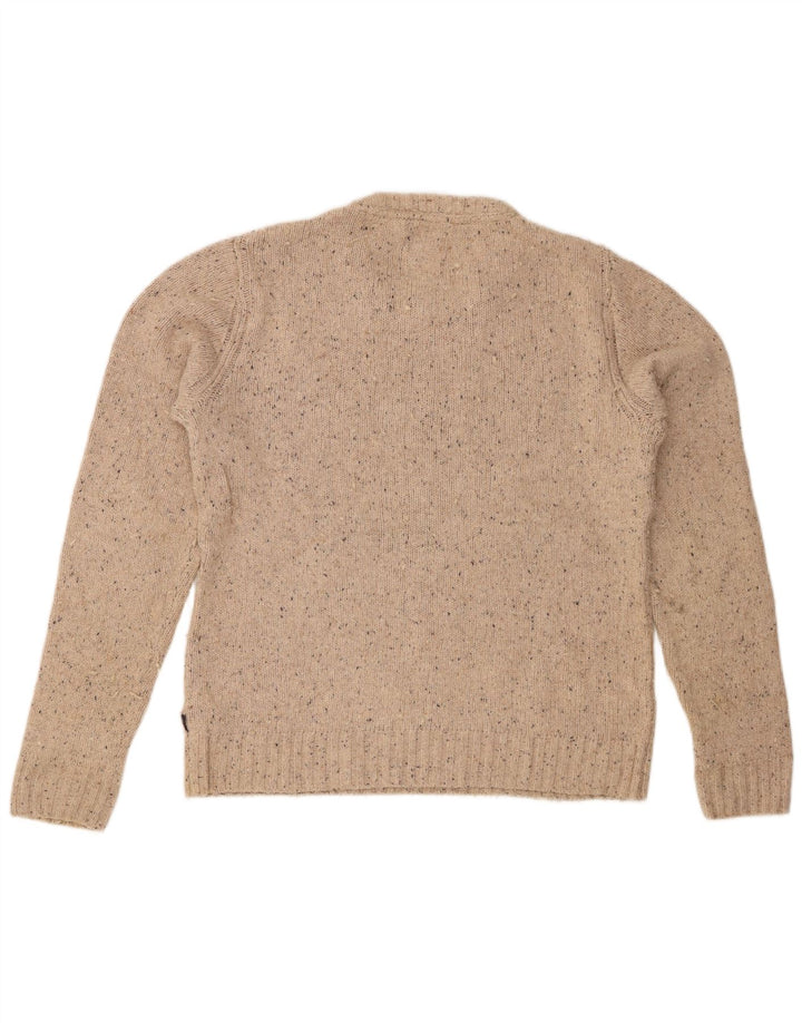 FAT FACE Pull Col Rond Homme Beige Moyen Moucheté Coton