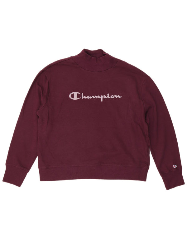 CHAMPION Sweat-shirt graphique surdimensionné pour femme UK 16 Large Violet