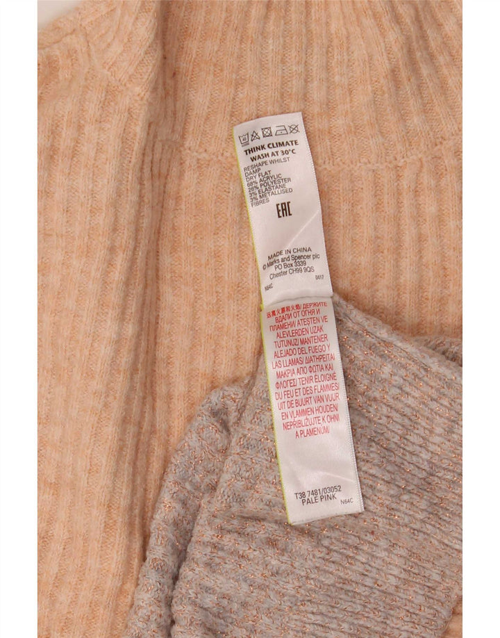 Marks & Spencer Pull col roulé pour femme UK 14 Rose moyen