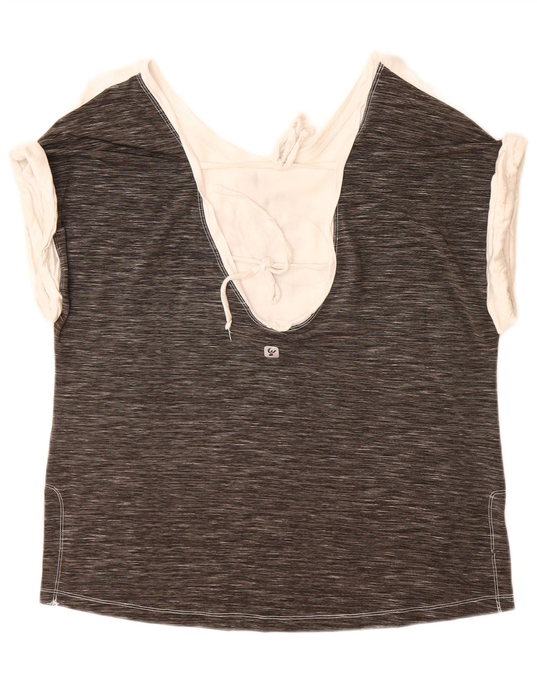 Freddy T-shirt graphique surdimensionné pour femme UK 10 Small Blanc Colourblock