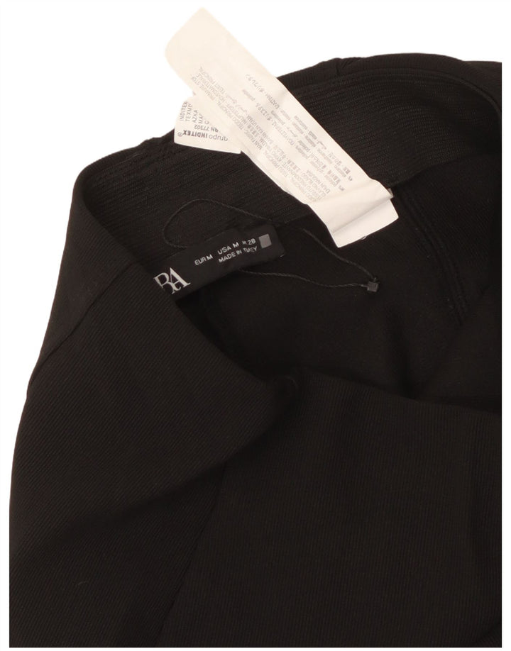 Zara Pantalon Skinny Femme Moyen W28 L34 Noir Polyester