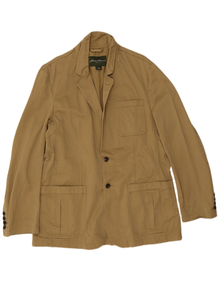 Eddie Bauer Veste blazer à 2 boutons pour homme UK 42 XL Kaki Coton