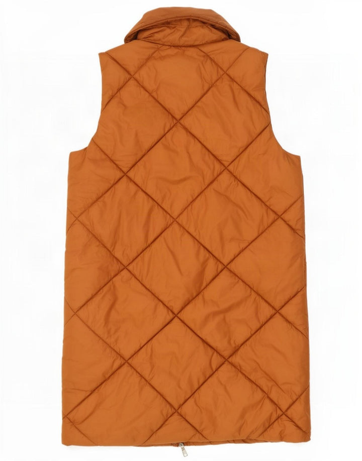 Esprit Gilet Long Rembourré Femme UK 14 Marron Moyen Polyester