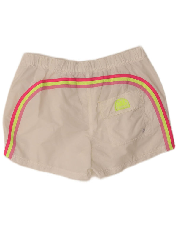 Sundek Short de bain pour femme UK 16 Large Blanc Nylon